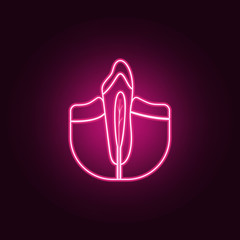 dental root icon. Elements of Dental in neon style icons. Simple icon for websites, web design, mobile app, info graphics