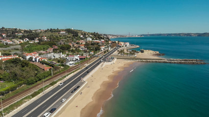 Vista Panoramica da Praia de Caxias em Oeiras Portugal