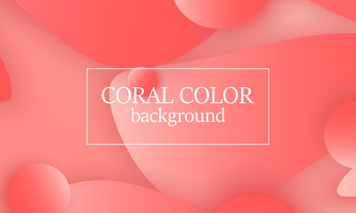 Coral color abstract background. Vector.