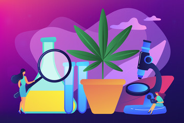 Marihuana products innovation concept vector illustration.