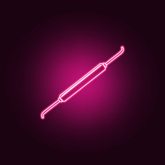 dentist's instrument icon. Elements of Dental in neon style icons. Simple icon for websites, web design, mobile app, info graphics