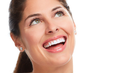 Beautiful woman smile.
