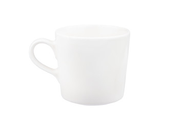 white cup isolated on white background with clipping path..