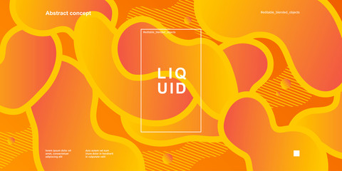 Trendy design template with fluid and liquid shapes. Abstract gradient backgrounds. Applicable for covers, websites, flyers, presentations, banners. Vector illustration. Eps10