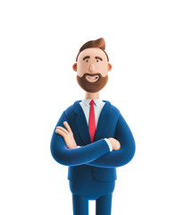 3d illustration. Portrait of a handsome businessman