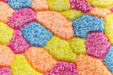 Doormat multicolored with color fabric background