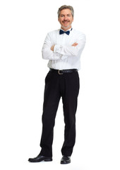 Businessman on white background.