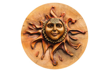 Maslenitsa carnival. Pancake week. Carving.Isolate on white background