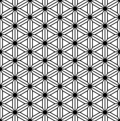 Seamless pattern based on Japanese geometric ornament Kumiko.Rounded corners.