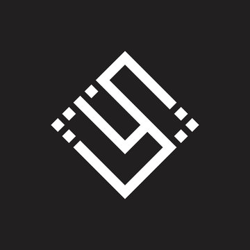abstract letters su dots geometric line logo vector