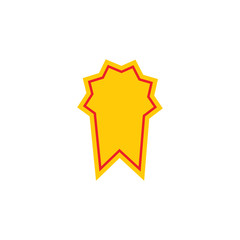 golden label best seller product symbol vector