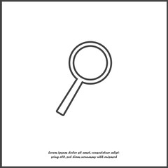 Search and magnify icon. magnifier or loupe sign. Vector icon on white isolated background.