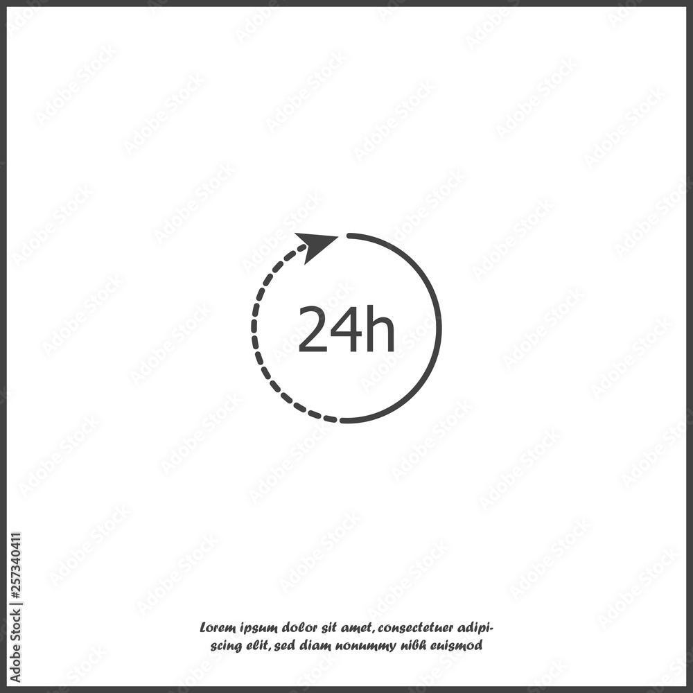 Aufkleber vector icon of a clock. vector illustration clock on white isolated background. layers grouped for e