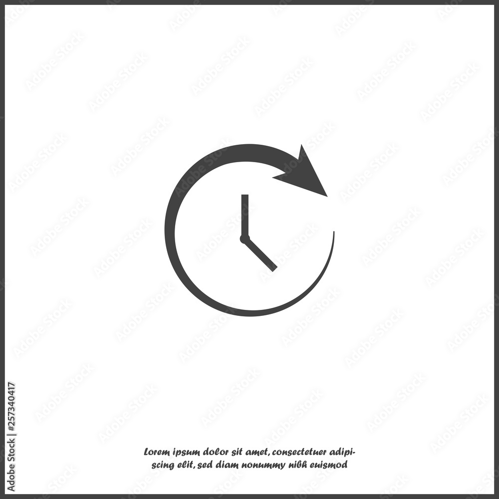 Aufkleber vector icon of a clock. vector illustration clock on white isolated background. layers grouped for e