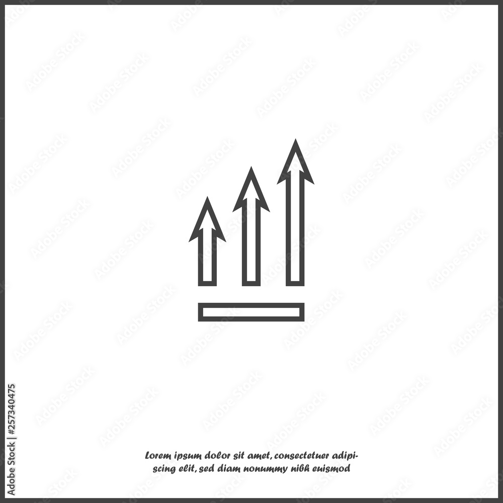 Poster growth graph. vector business icon schedule on white isolated background. layers grouped for easy ed