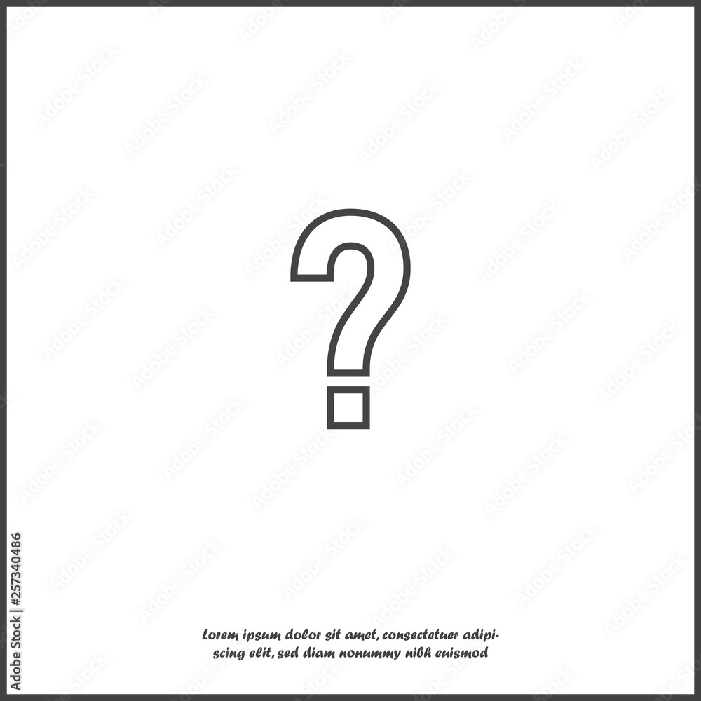 Poster question mark icon. flat icon question mark on white isolated background. layers grouped for easy ed