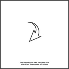 Arrow pointing down. Arrow vector icon.Icon temperature on white isolated background