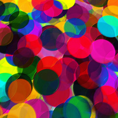 Abstract background with rainbow transparent circles