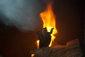 a warm firewood