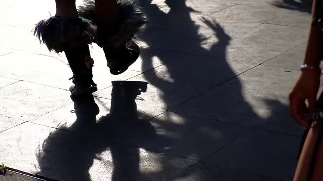 MEXICO CITY, MEXICO &mdash; February 3, 2018: Mayan ritual in Zocalo of Mexico City.