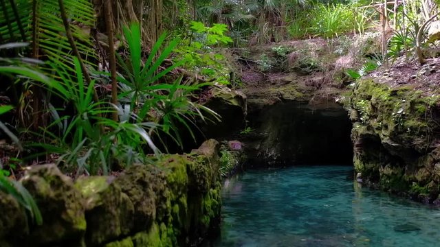 Blue river In Xcaret park &ndash; Mexico