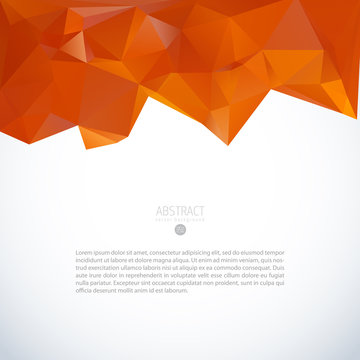 Red triangle background banner brochure template