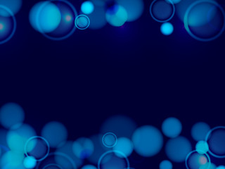 Abstract bokeh blue background.  Vector illustration for banner