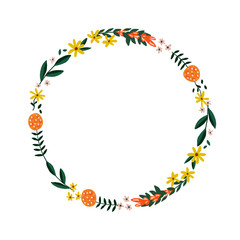 abstract floral wreath