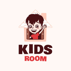 Modern professional logo kids room in pink theme