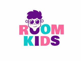 Modern professional logo kids room in pink and purple theme