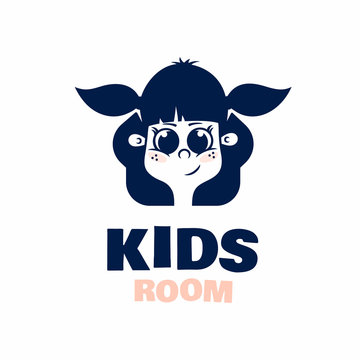 Modern professional logo kids room in blue theme
