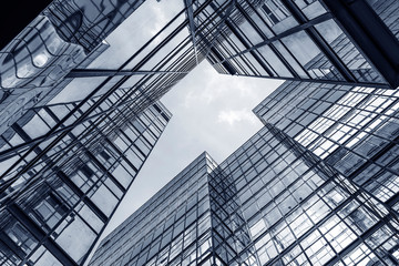 Exterior of modern office building. Architecture abstract background