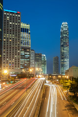 Obraz premium high rise office building in downtown in Hong Kong city