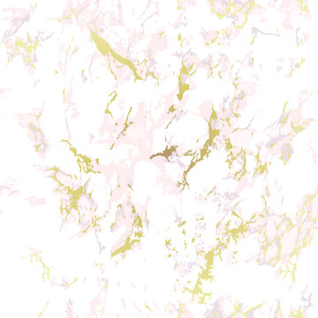 Trendy Seamless Pink Marble Background With Gold