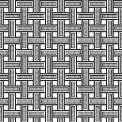 Vector seamless pattern of rectangular stripes, striped rectangles.. Geometrical lattice. Straight lines. Intertwined bands.