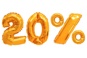 twenty percent from balloons orange color