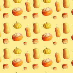 Orange Pumpkins patterned