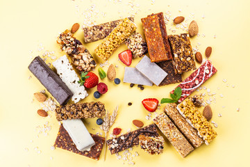 Homemade granola cereal bars