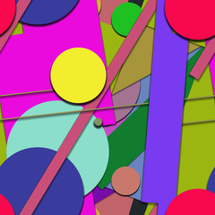 Flat material design - Creative vector trend seamless