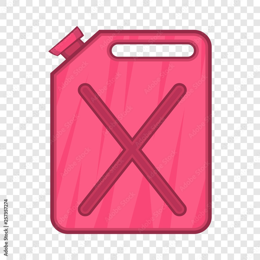 Poster flask for gasoline icon in cartoon style isolated on background for any web design