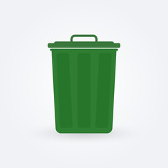 Trash bin icon. Garbage can. Vector illustration.