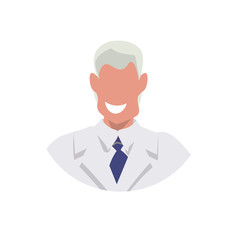 male doctor face avatar man medical clinic worker in uniform professional occupation concept cartoon character portrait white background flat