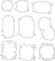 Monochrome Bubble comic Callout set