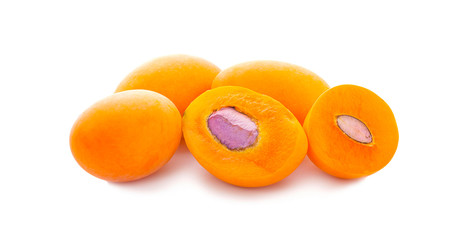 sweet Marian plum thai fruit isolated on white background (Mayongchid Maprang Marian Plum and Plum Mango,Thailand)