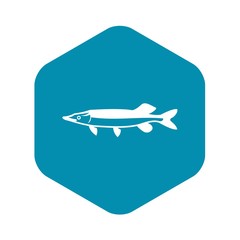 Saury icon in simple style isolated vector illustration