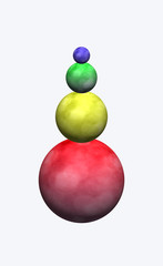 colorful balls on black background