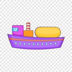 Oil tanker icon in cartoon style isolated on background for any web design 