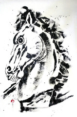 Horse brush stroke Painting