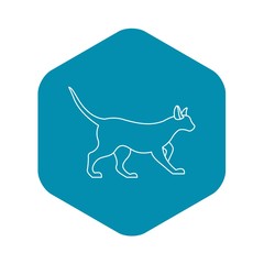 Cat icon. Outline illustration of cat vector icon for web