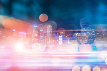 Abstract bokeh city light background